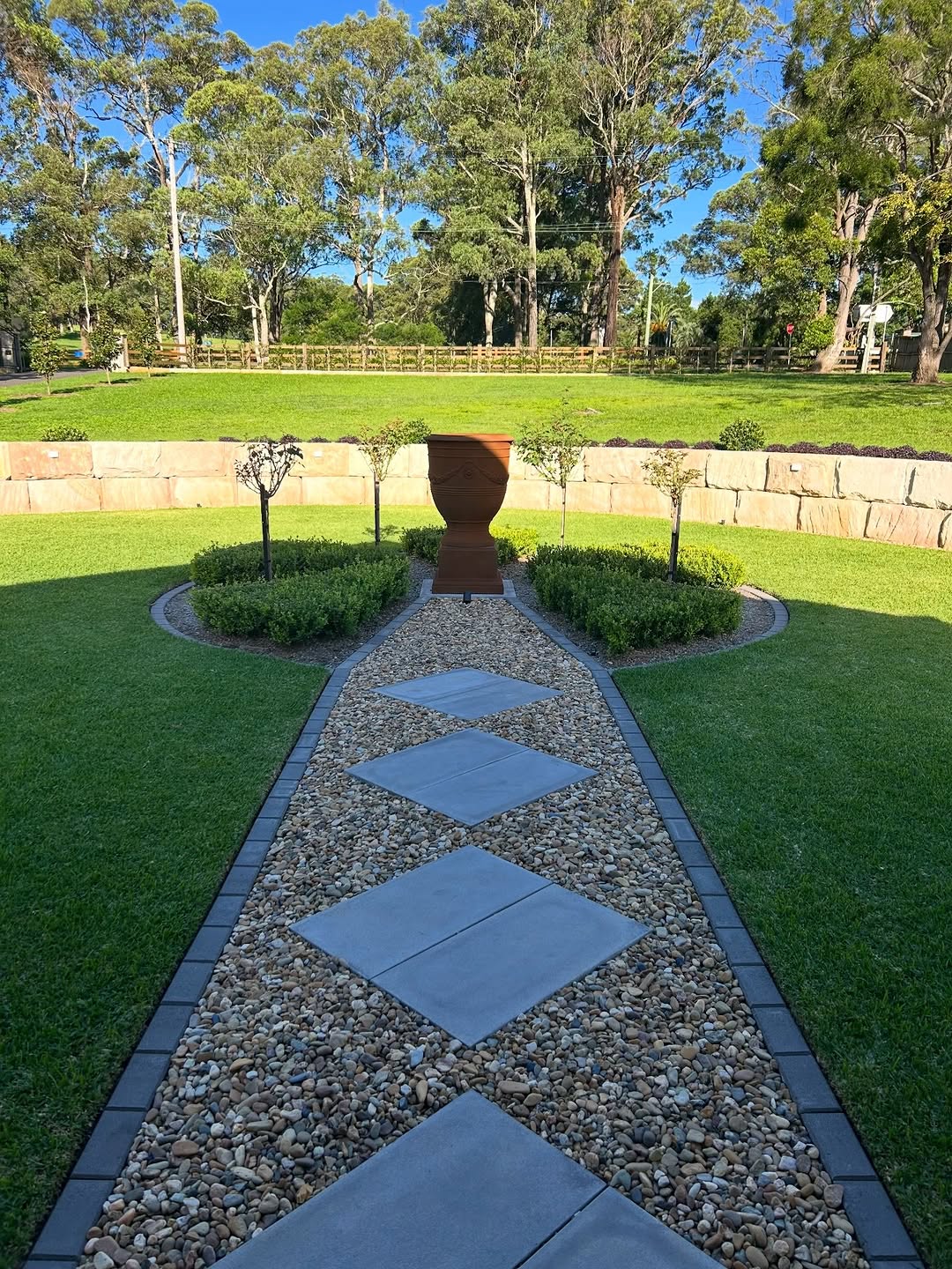 Sandstone paving